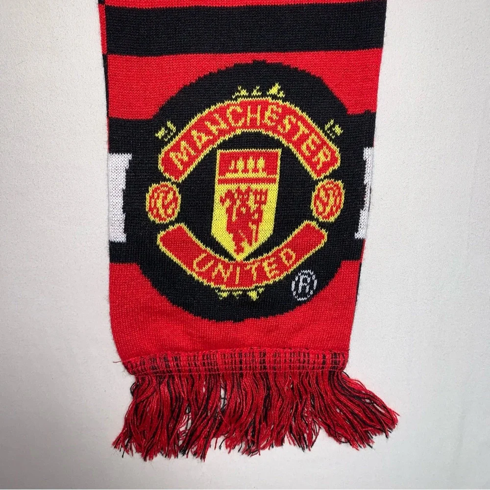 Manchester United Scarf Black Large Soccer Fútbol England Winter Warm Snow Men’s